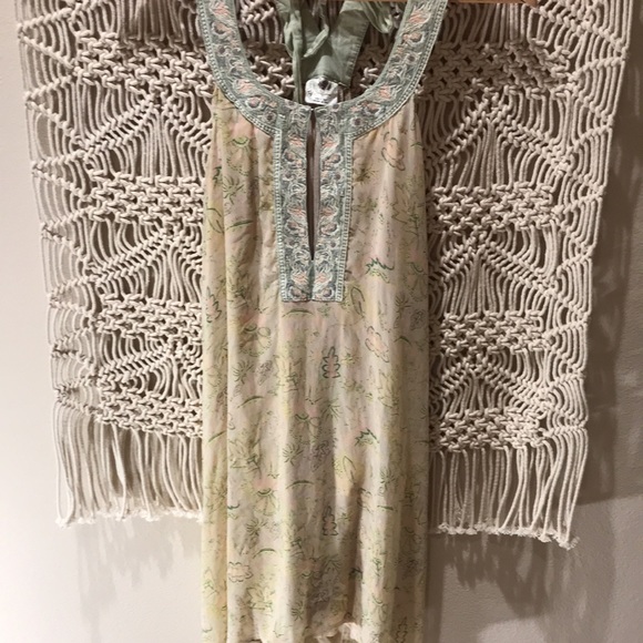 Free People floral sleeveless top sz L - Picture 7 of 9